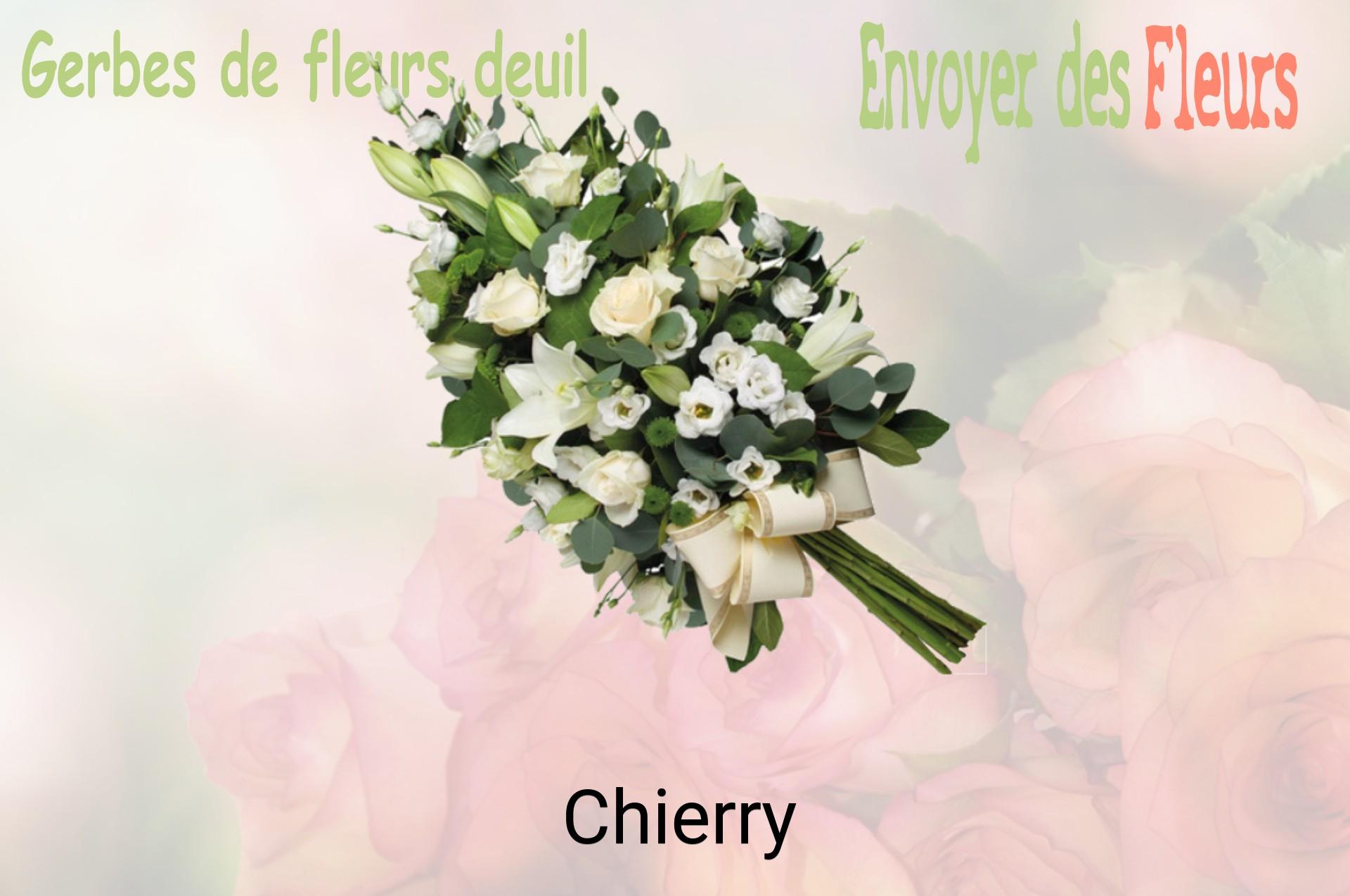 Gerbe de fleurs de deuil livrée à Chierry